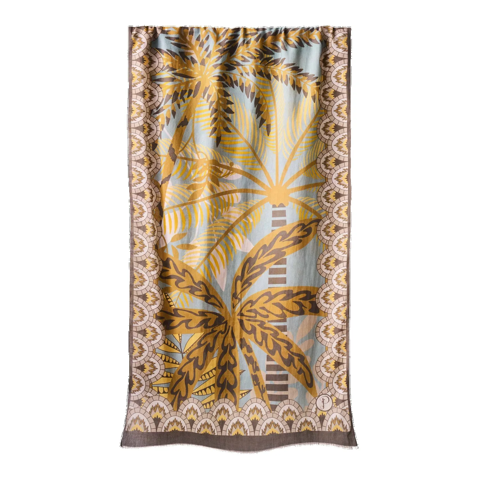 Powder Patterned Palms Cotton Scarf sold by Coes product image thumbnail 3