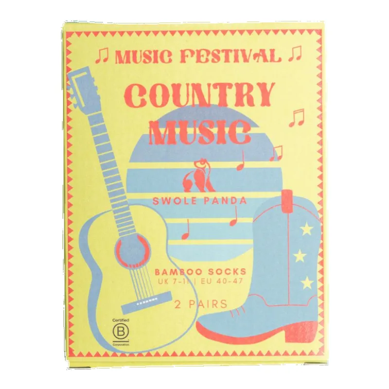 Swole Panda Two Pair Box Of Bamboo Socks made by Coes