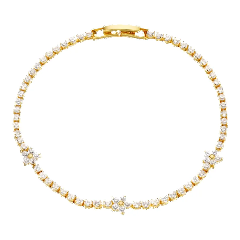Orelia Jewellery Flower Stationed Tennis Bracelet made by Coes