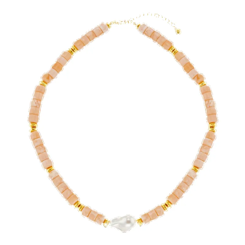 Orelia Jewellery Statement Pearl & Bead Necklace made by Coes