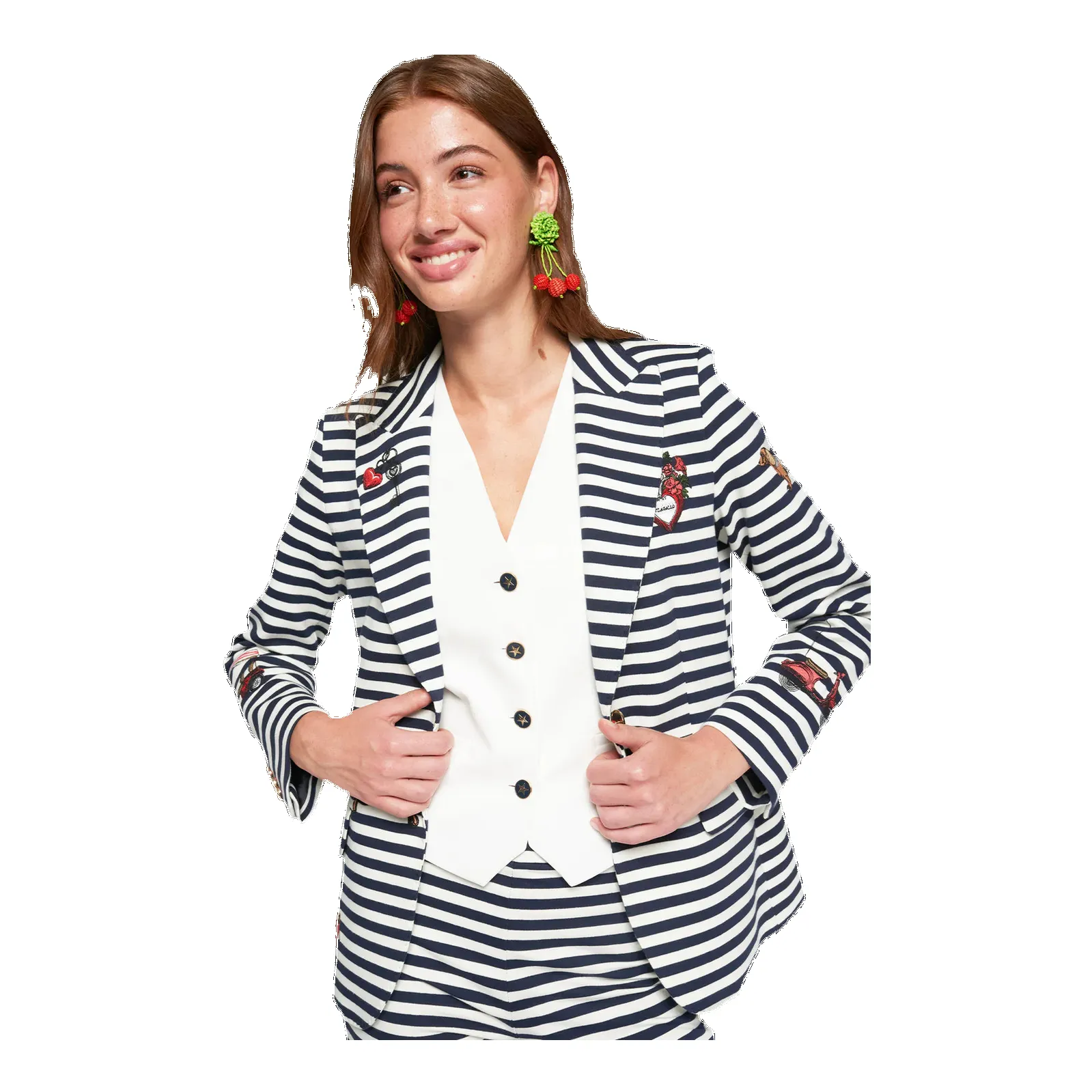 Vilagallo Striped Blazer sold by Coes product image thumbnail 2
