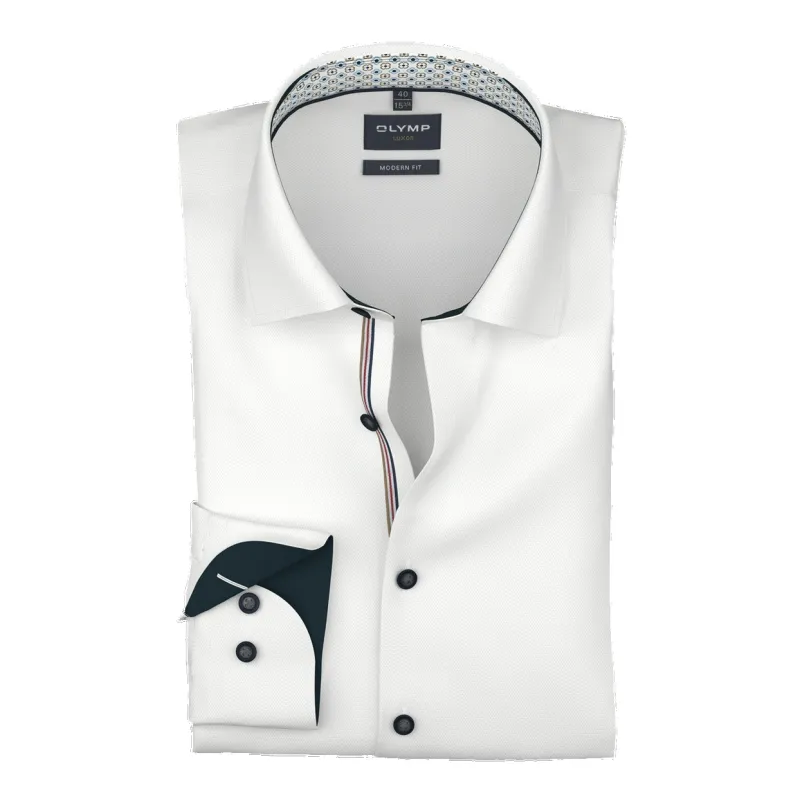 Olymp Luxor Shirt With Trim sold by Coes