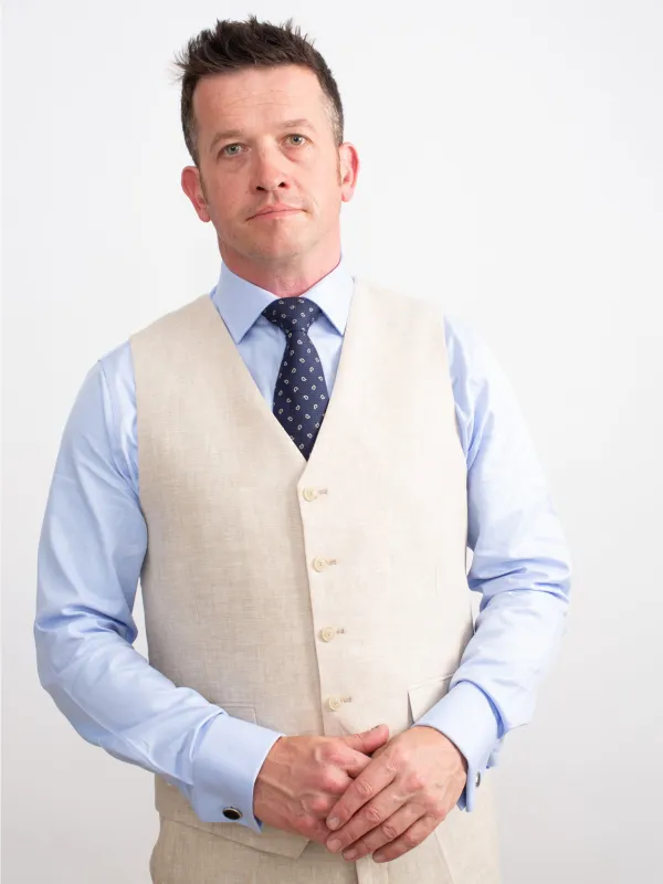 Golding Classic Linen Suit Waistcoat made by Coes