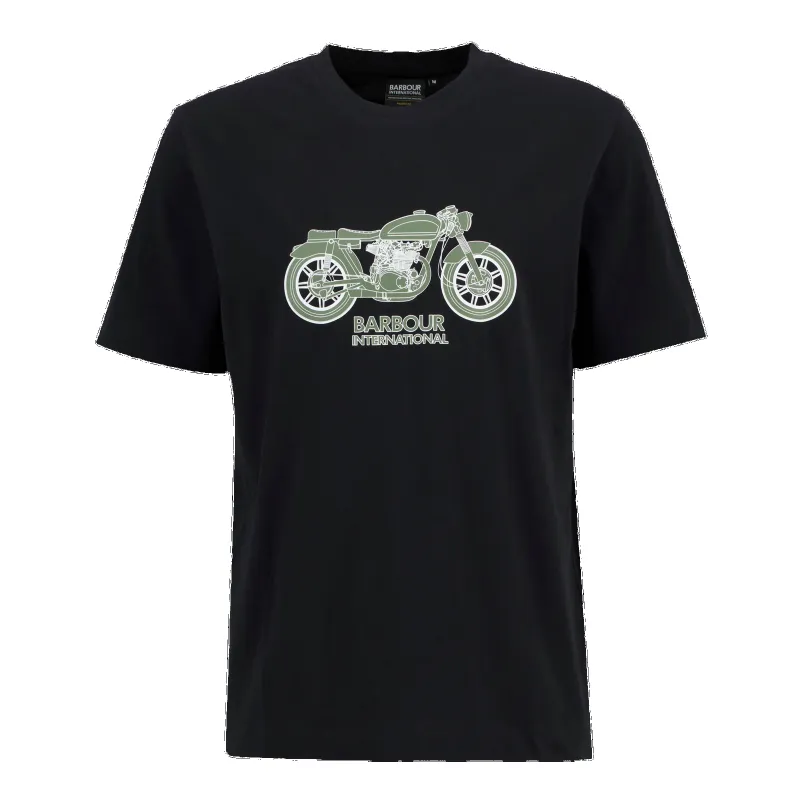 Barbour International Piston Graphic T-shirt made by Coes