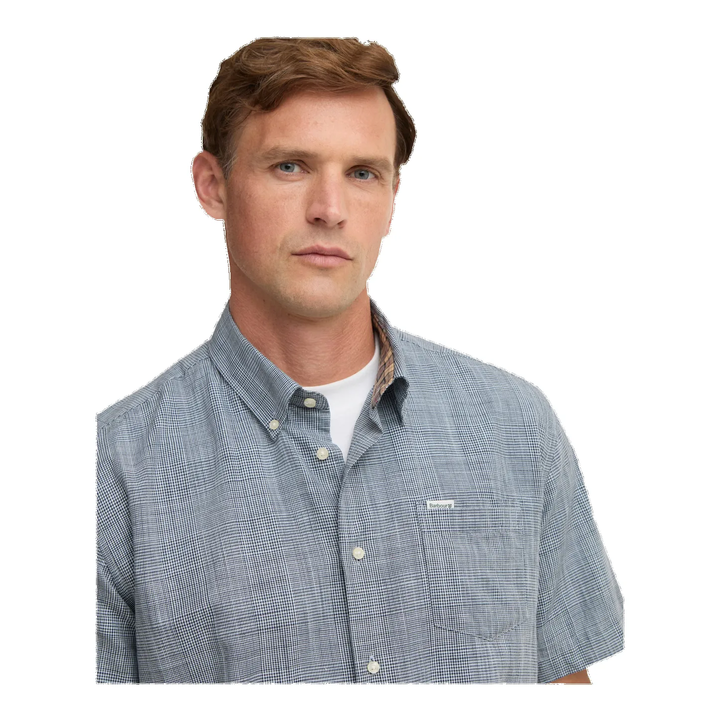 Barbour Fleming Linen Blend Regular Short Sleeve Shirt sold by Coes product image thumbnail 4