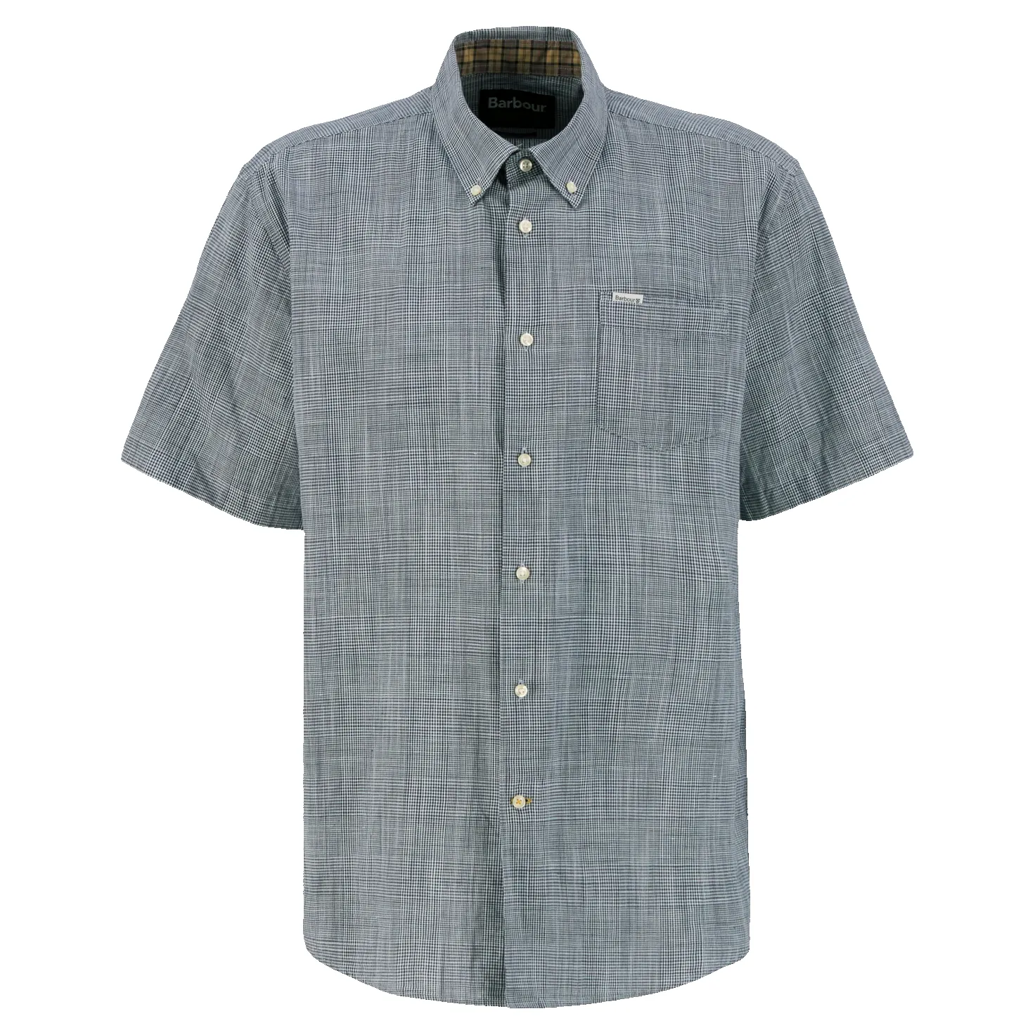 Barbour Fleming Linen Blend Regular Short Sleeve Shirt sold by Coes