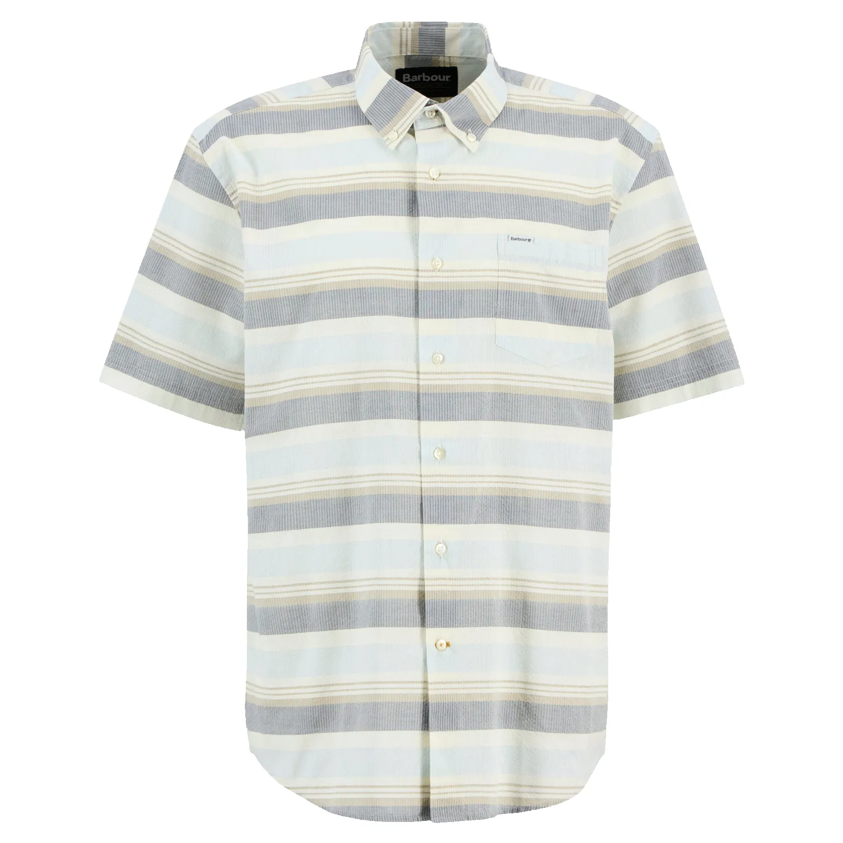 Barbour Chathill Striped Regular Short Sleeve Shirt sold by Coes