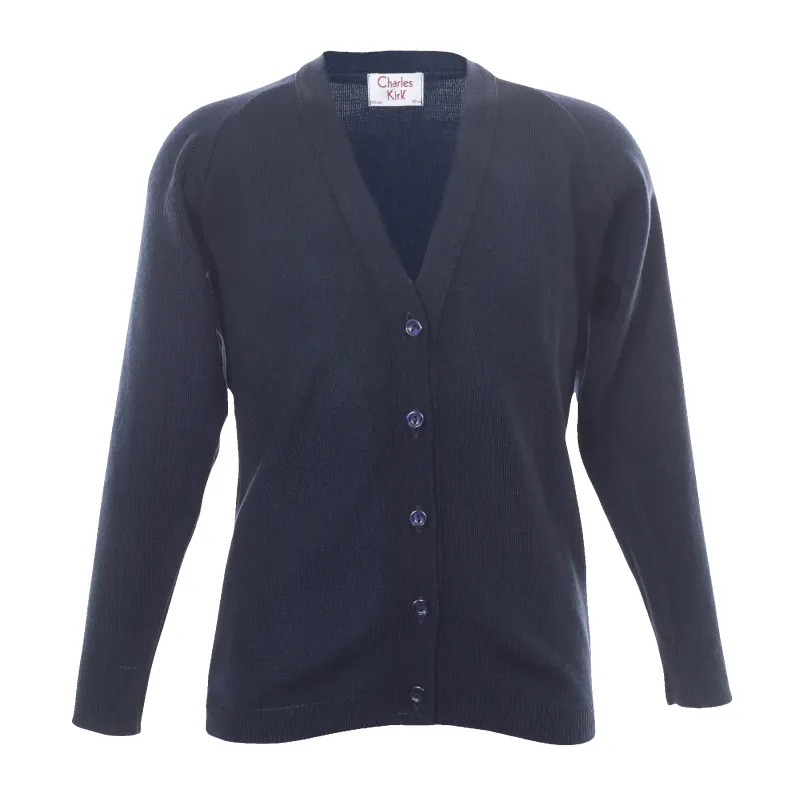 School Cardigan in Navy made by Coes