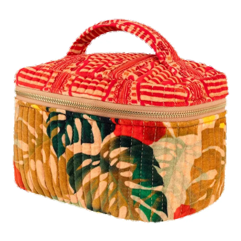 Powder Quilted Velvet Vanity Case made by Coes