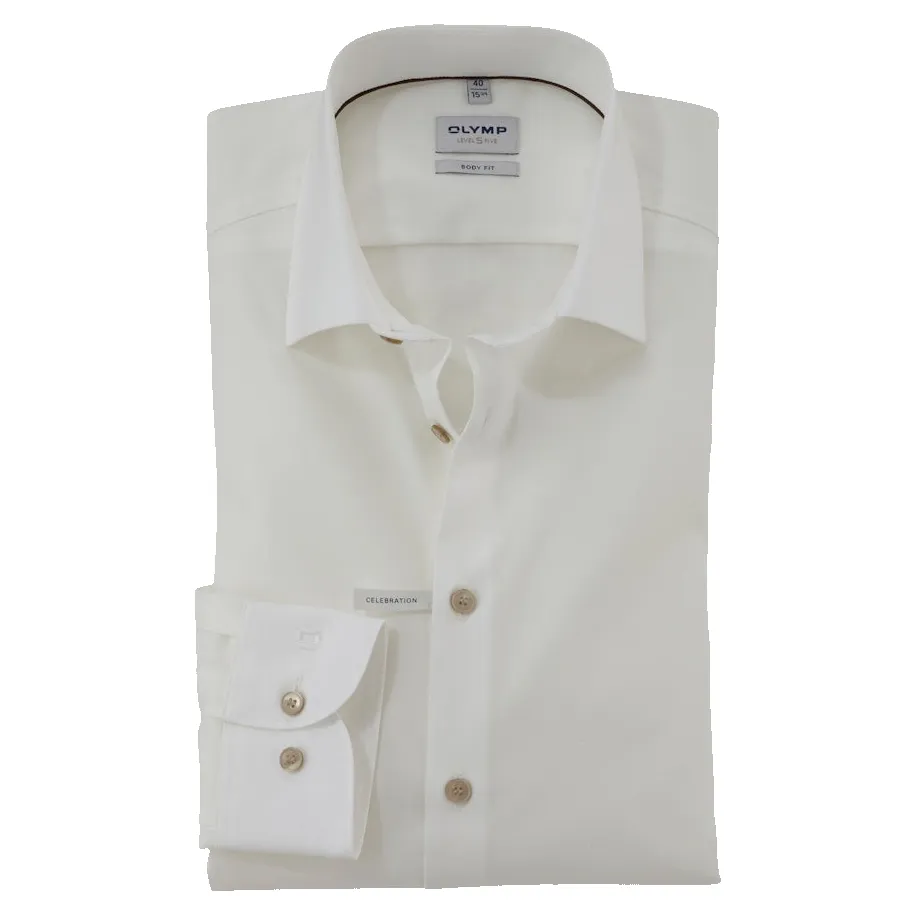Olymp Body Fit Shirt With Contrast Buttons sold by Coes