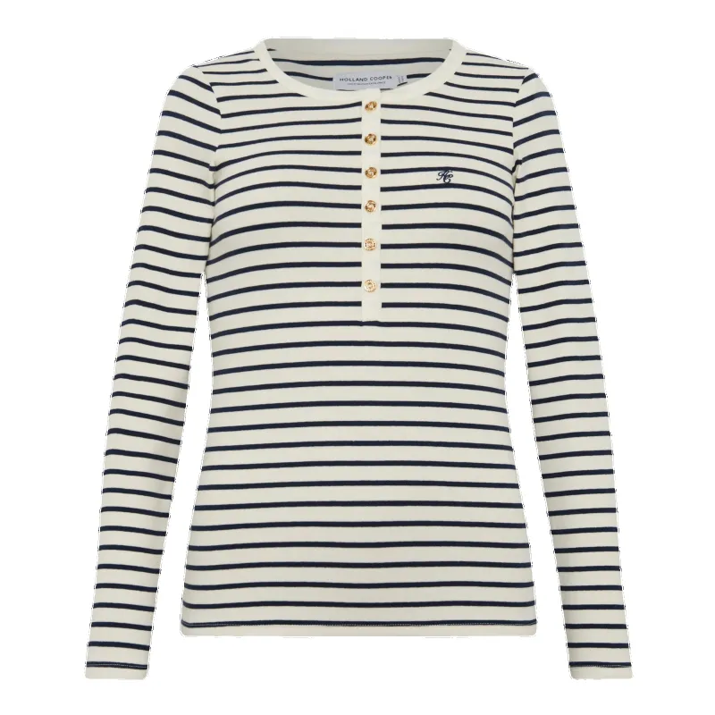 Holland Cooper Striped Grandad Top made by Holland Cooper