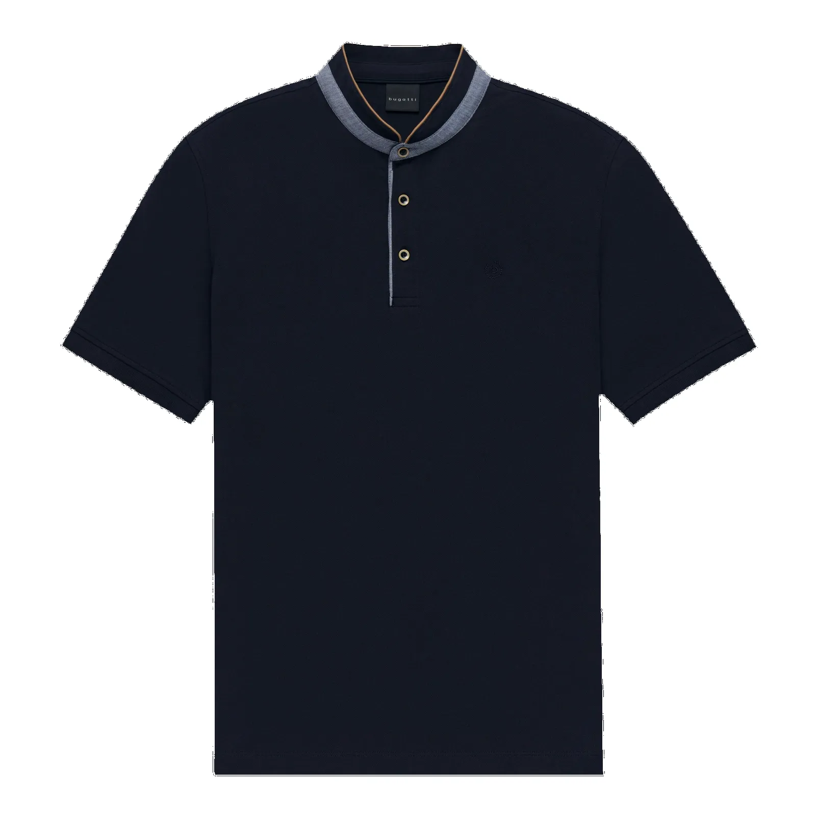 Bugatti Collarless Polo Shirt sold by Coes