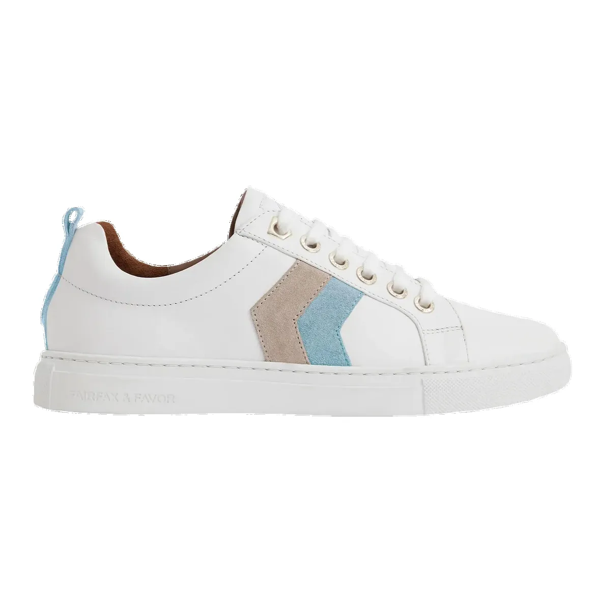 Fairfax & Favor Alexandra Leather Trainers sold by Coes