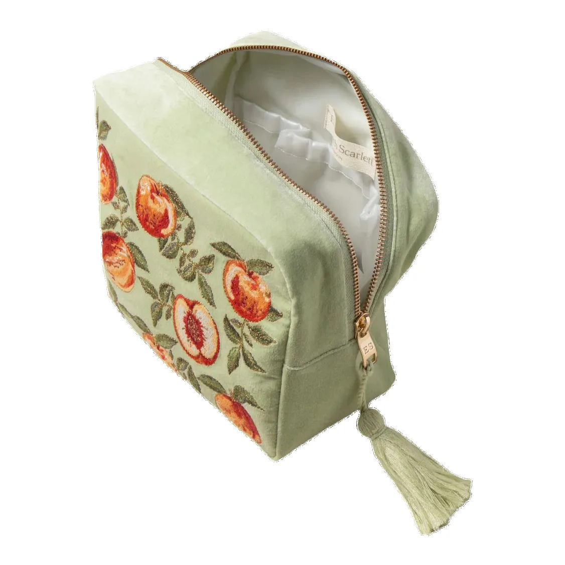 Elizabeth Scarlett Summer Peach Velvet Wash Bag sold by Coes product image thumbnail 2