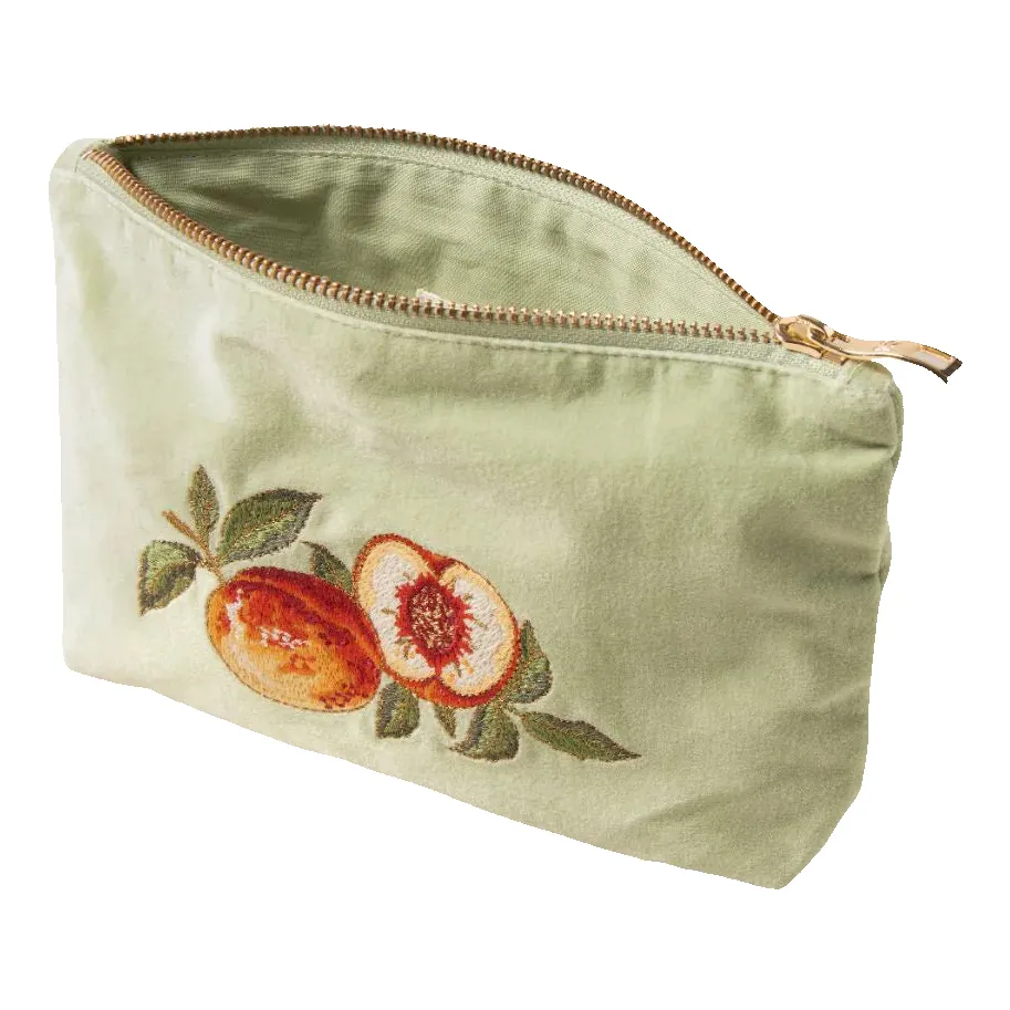 Elizabeth Scarlett Summer Peach Velvet Mini Pouch sold by Coes product image thumbnail 2