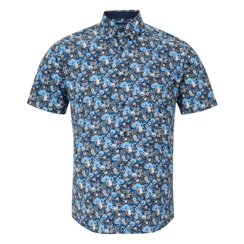 DG's Drifter Floral Print Short Sleeve Shirt made by Coes