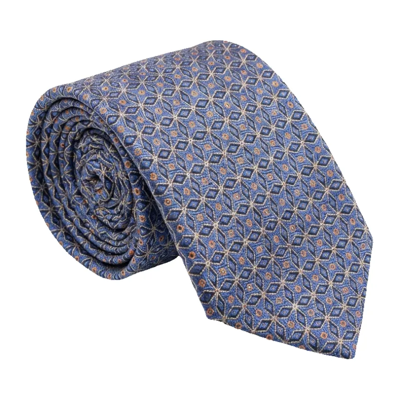 William David Geometric Woven Tie made by Coes