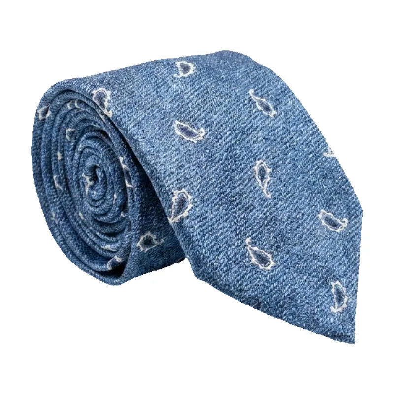 William David Spaced Paisley Tie made by Coes