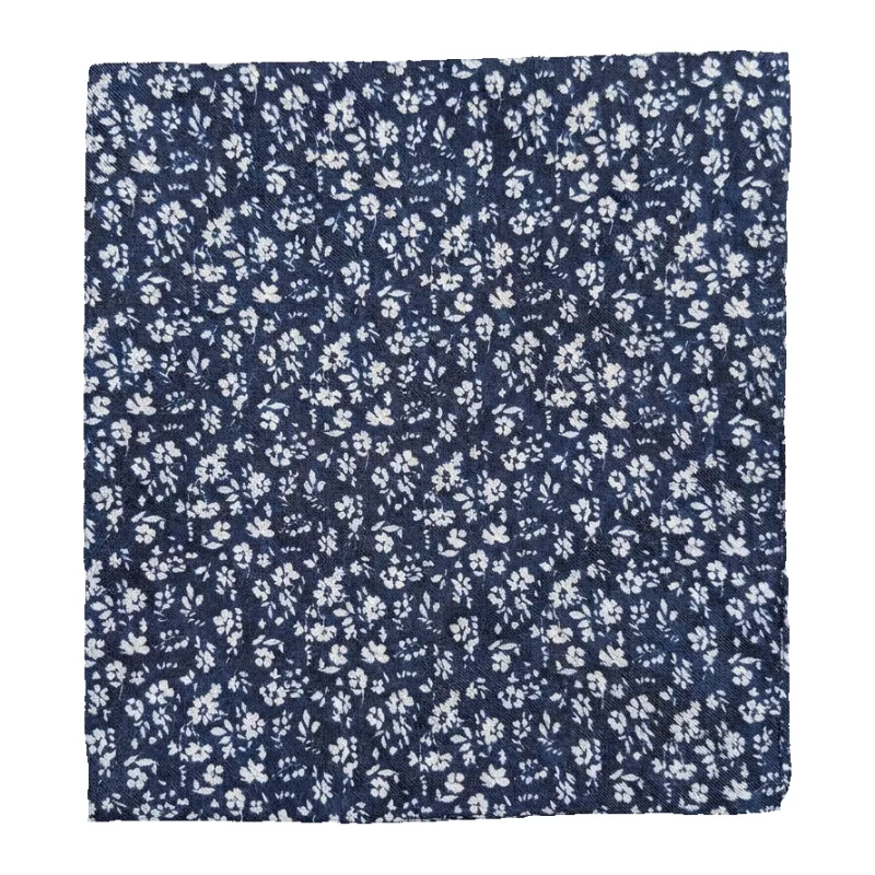Golding Reverse Floral Pocket Square made by Coes
