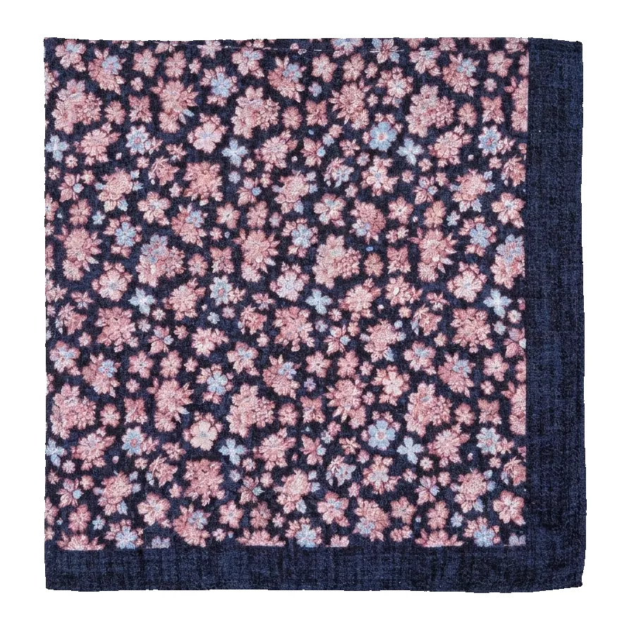 Golding Flower Print Pocket Square sold by Coes