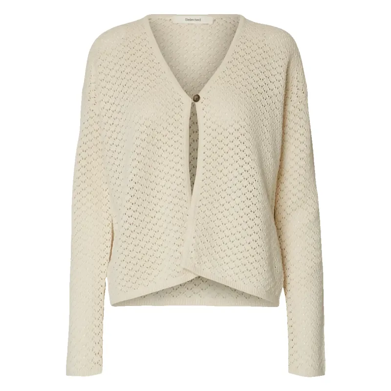 Selected Ivy Long Sleeve Structure Knit Cardigan made by Selected
