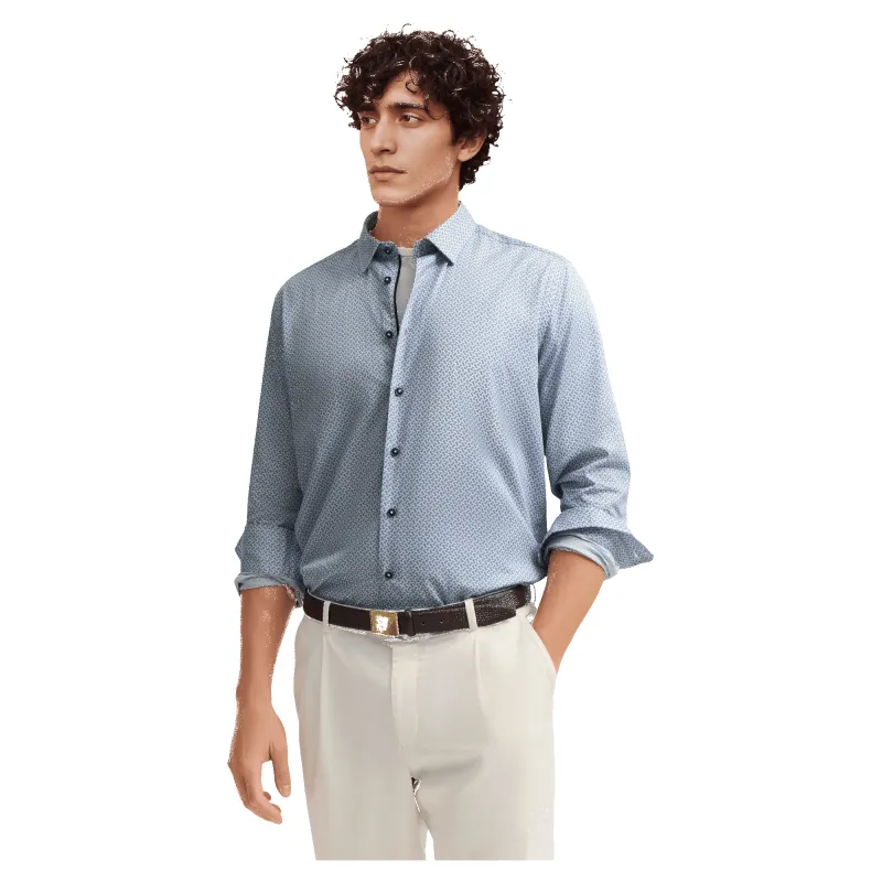 Bugatti Arrow Print Long Sleeve Shirt made by Bugatti