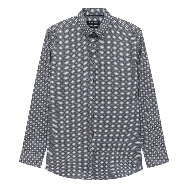 Bugatti Geo Print Long Sleeve Shirt made by Bugatti