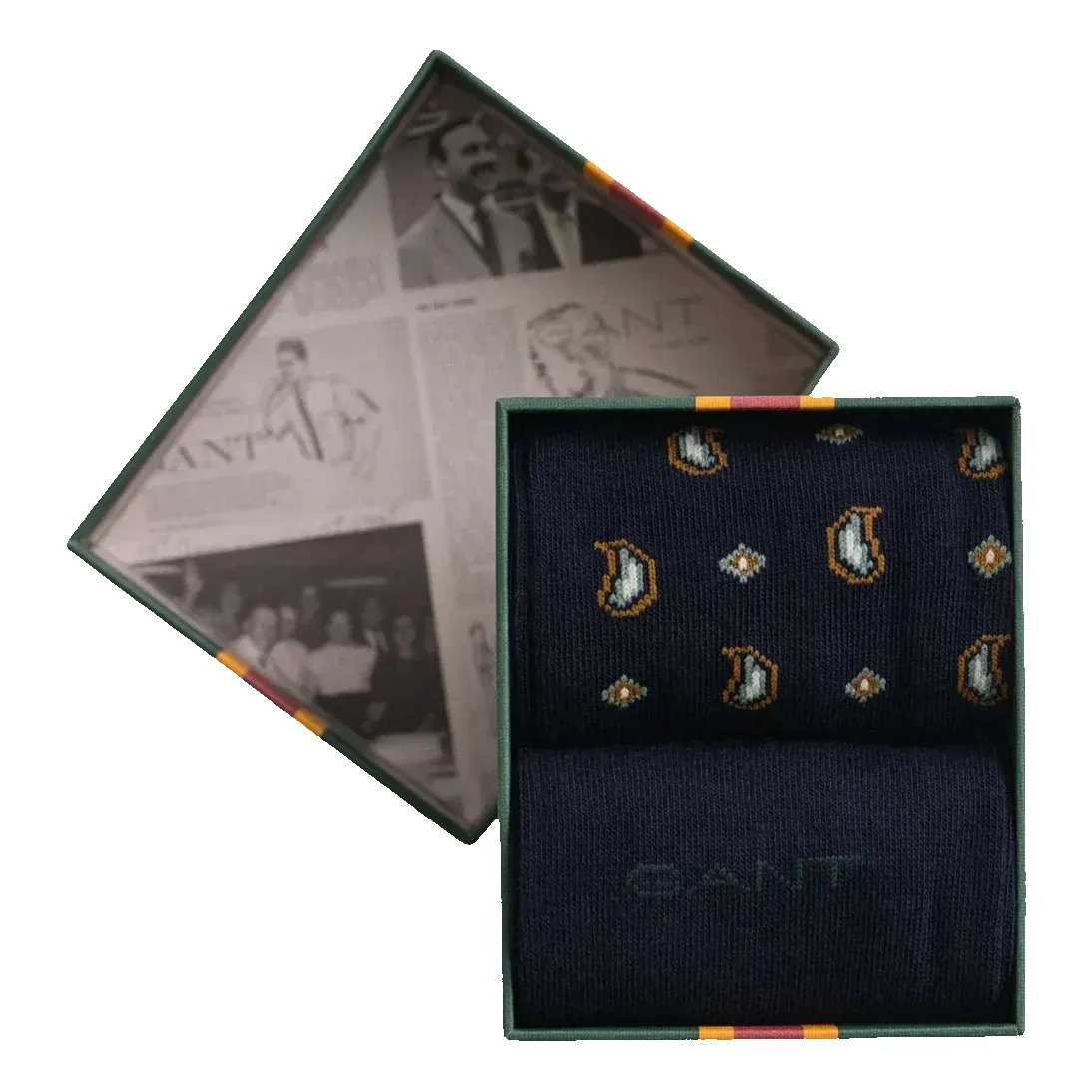 GANT Plain & Paisley 2 Pack Sock Set sold by Coes