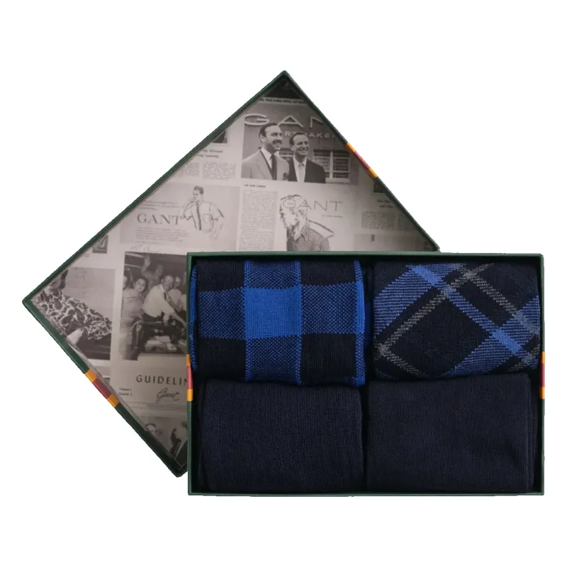 GANT Check & Plain 4 Pack Sock Set made by Gant