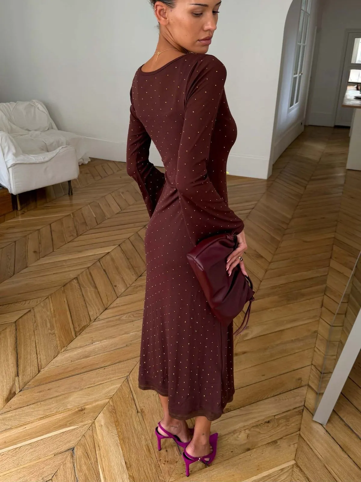 Never Fully Dressed Chocolate Icon Mesh Dress sold by Coes product image thumbnail 2