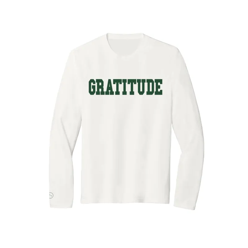 Gratitude long sleeve t-shirt sold by friend + folk