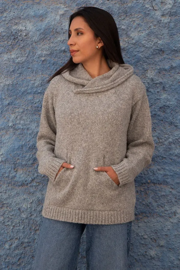 Briana Alpaca Hoodie Pullover sold by Purely Alpaca product image thumbnail 5