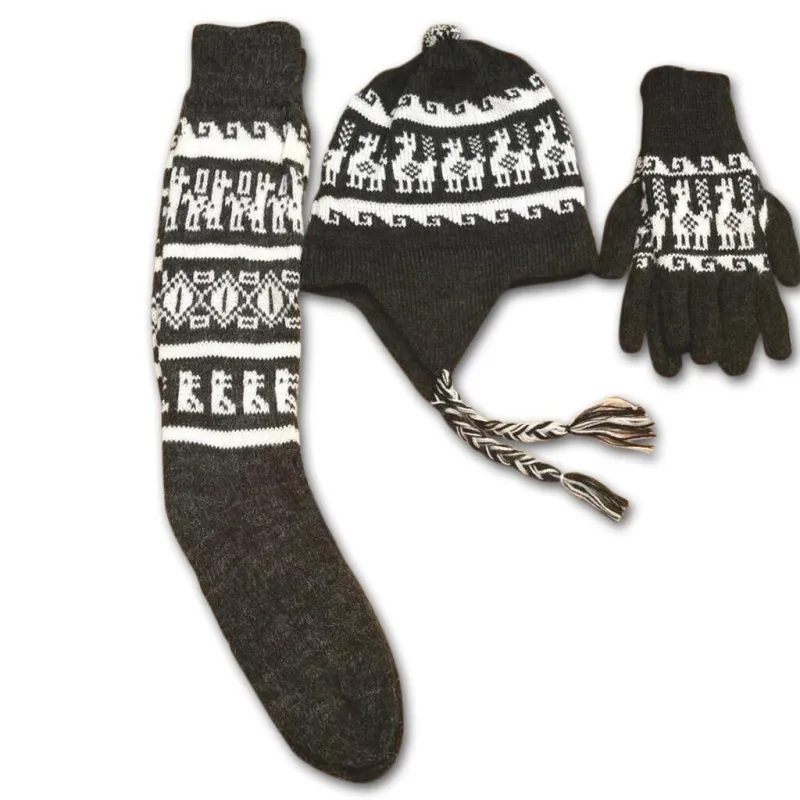 Alpaca Inca Hat, Gloves, Socks set sold by Purely Alpaca