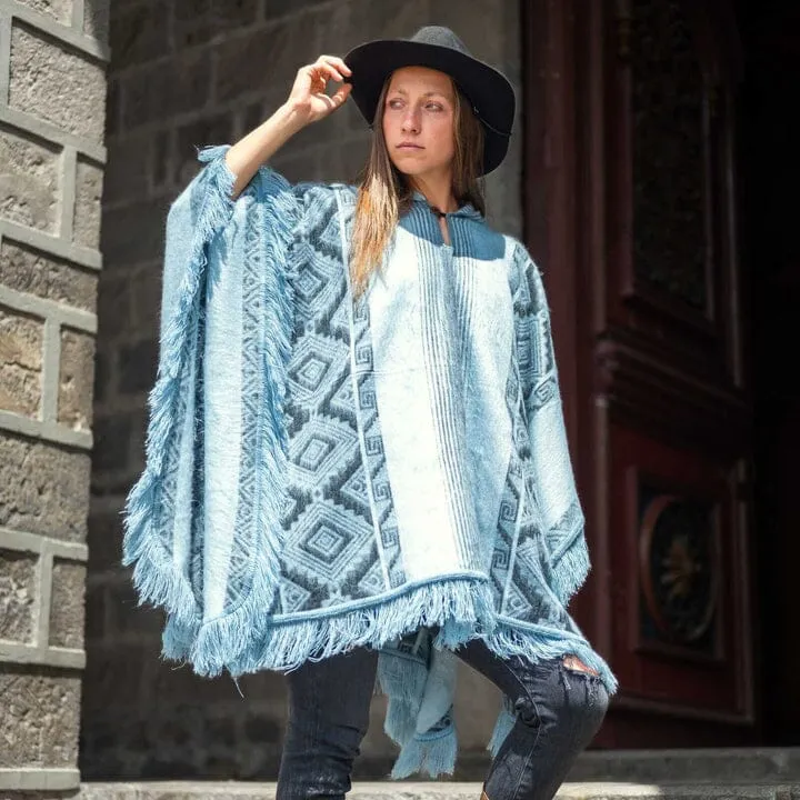 Andean Sky Alpaca Poncho sold by Purely Alpaca product image thumbnail 2