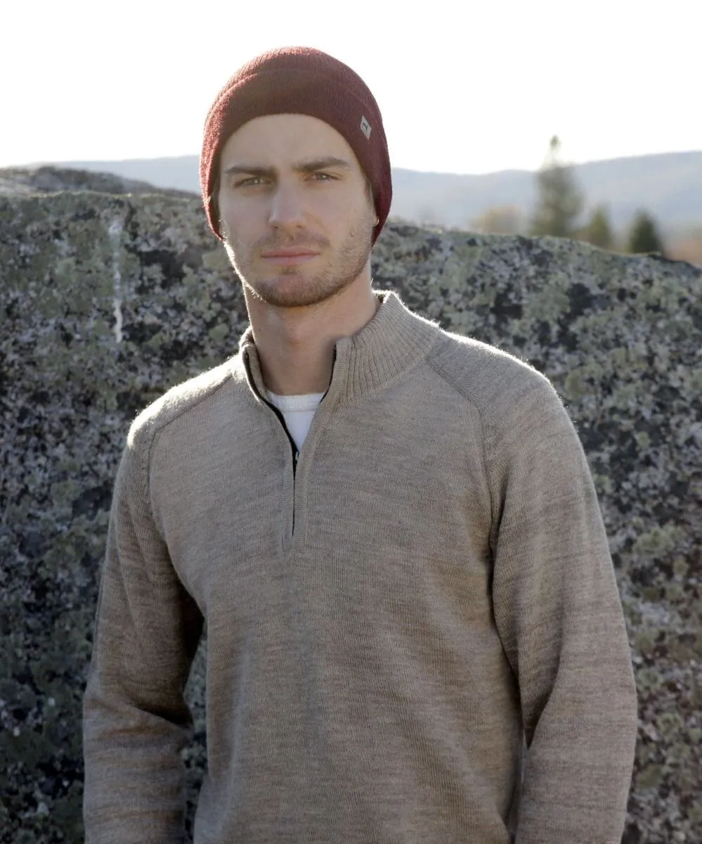 MEN'S YORK 1/2 ZIP ALPACA SWEATER sold by Purely Alpaca