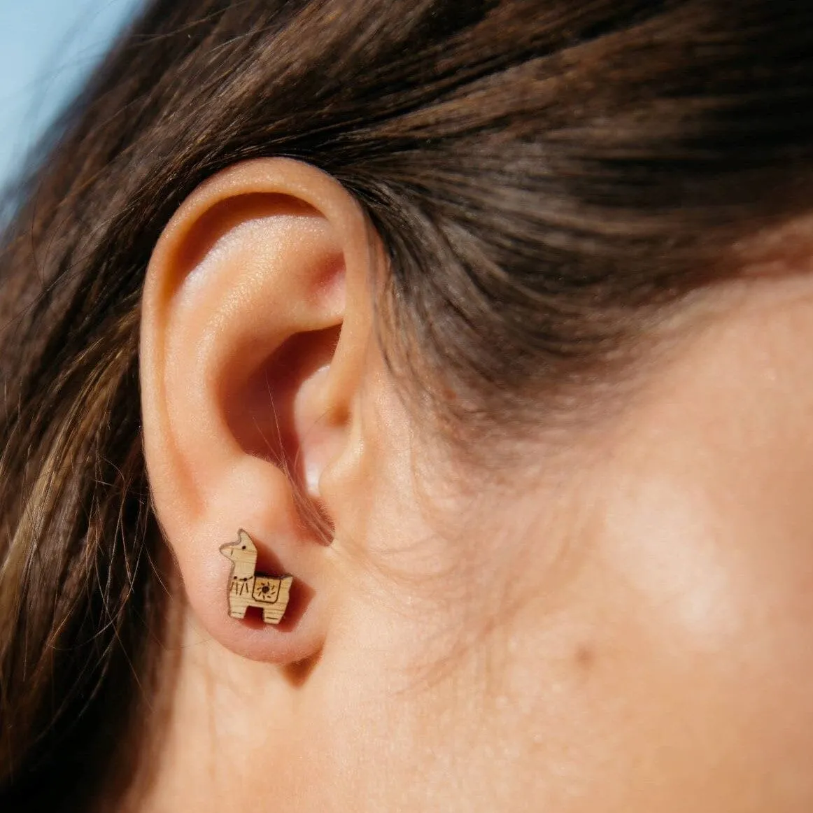 Alpaca Bamboo Earrings sold by Purely Alpaca