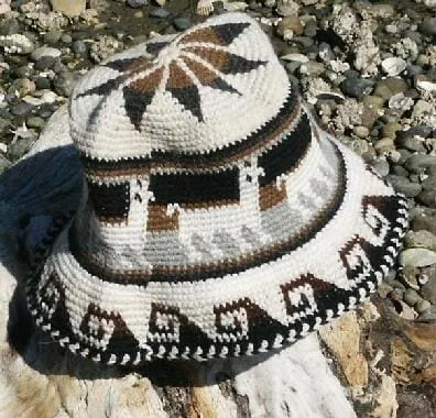 Hand Crochet Roll Up Rustic Alpaca Hat sold by Purely Alpaca product image thumbnail 4