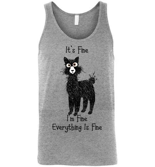 t-shirt: Alpaca I'm Fine Unisex Tank sold by Purely Alpaca