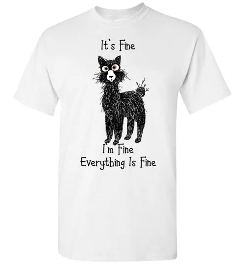 t-shirt: Alpaca I'm Fine Short-Sleeve sold by Purely Alpaca product image thumbnail 2