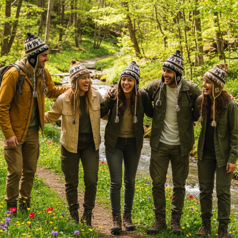 Alpaca Rustic Chullo with Ear Flaps sold by Purely Alpaca