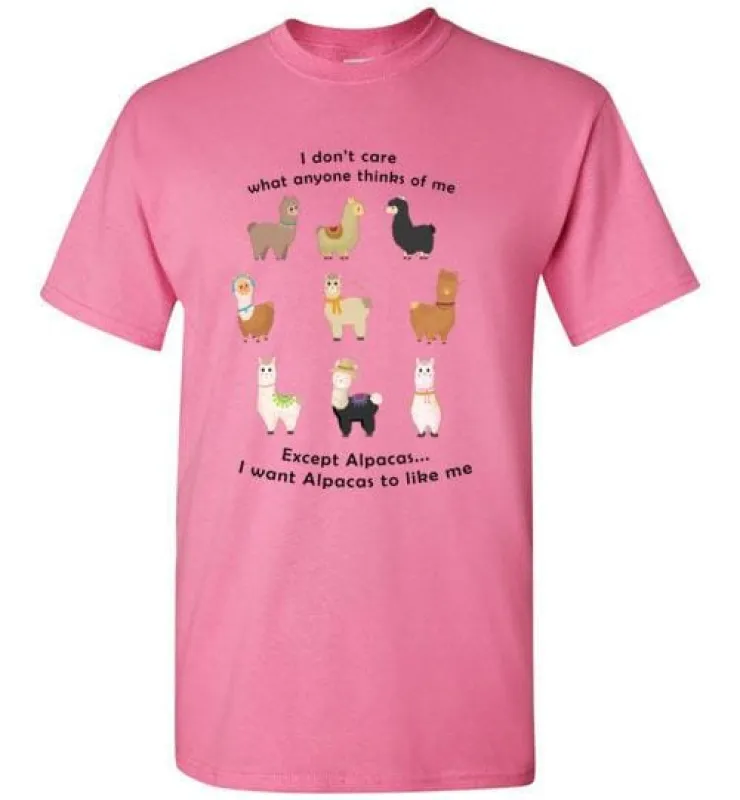t-shirt: I Want Alpacas to Like Me Gildan Short-Sleve sold by Purely Alpaca