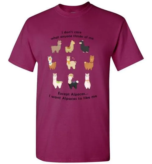 t-shirt: I Want Alpacas to Like Me Gildan Short-Sleve sold by Purely Alpaca product image thumbnail 2