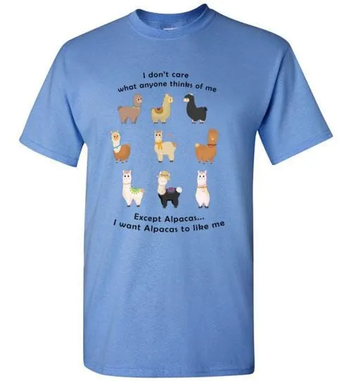 t-shirt: I Want Alpacas to Like Me Gildan Short-Sleve sold by Purely Alpaca product image thumbnail 4