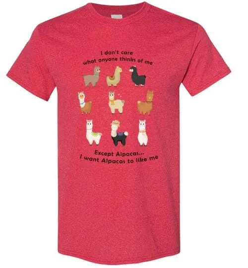 t-shirt: I Want Alpacas to Like Me Gildan Short-Sleve sold by Purely Alpaca product image thumbnail 5
