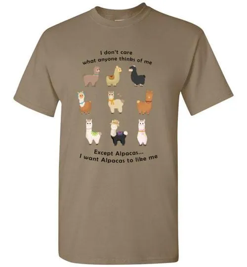 t-shirt: I Want Alpacas to Like Me Gildan Short-Sleve sold by Purely Alpaca product image thumbnail 3