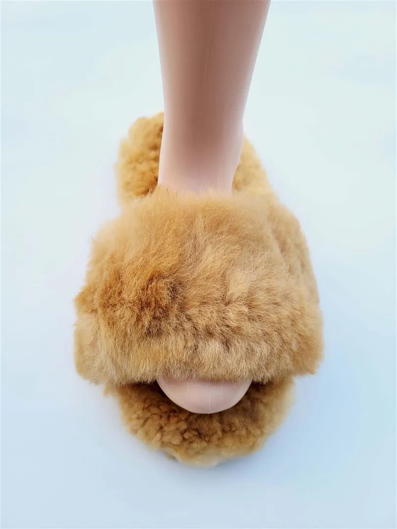Slide-In Fluffy Furry Fuzzy Alpaca Fur Slippers sold by Purely Alpaca product image thumbnail 2