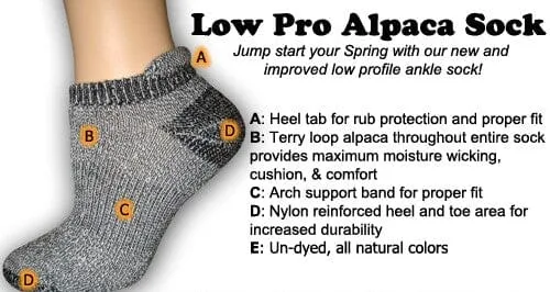 Low Pro Alpaca ANKLE Sock sold by Purely Alpaca product image thumbnail 3