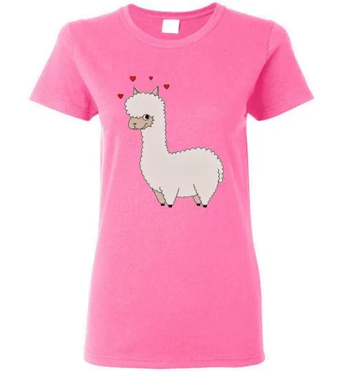 t-shirt: Alpaca Love Gildan Ladies Short-Sleeve sold by Purely Alpaca product image thumbnail 4