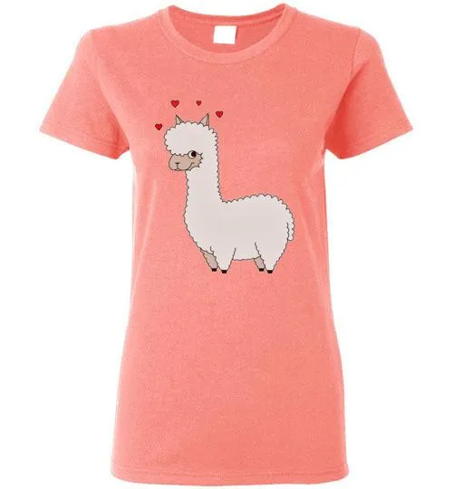 t-shirt: Alpaca Love Gildan Ladies Short-Sleeve sold by Purely Alpaca product image thumbnail 5