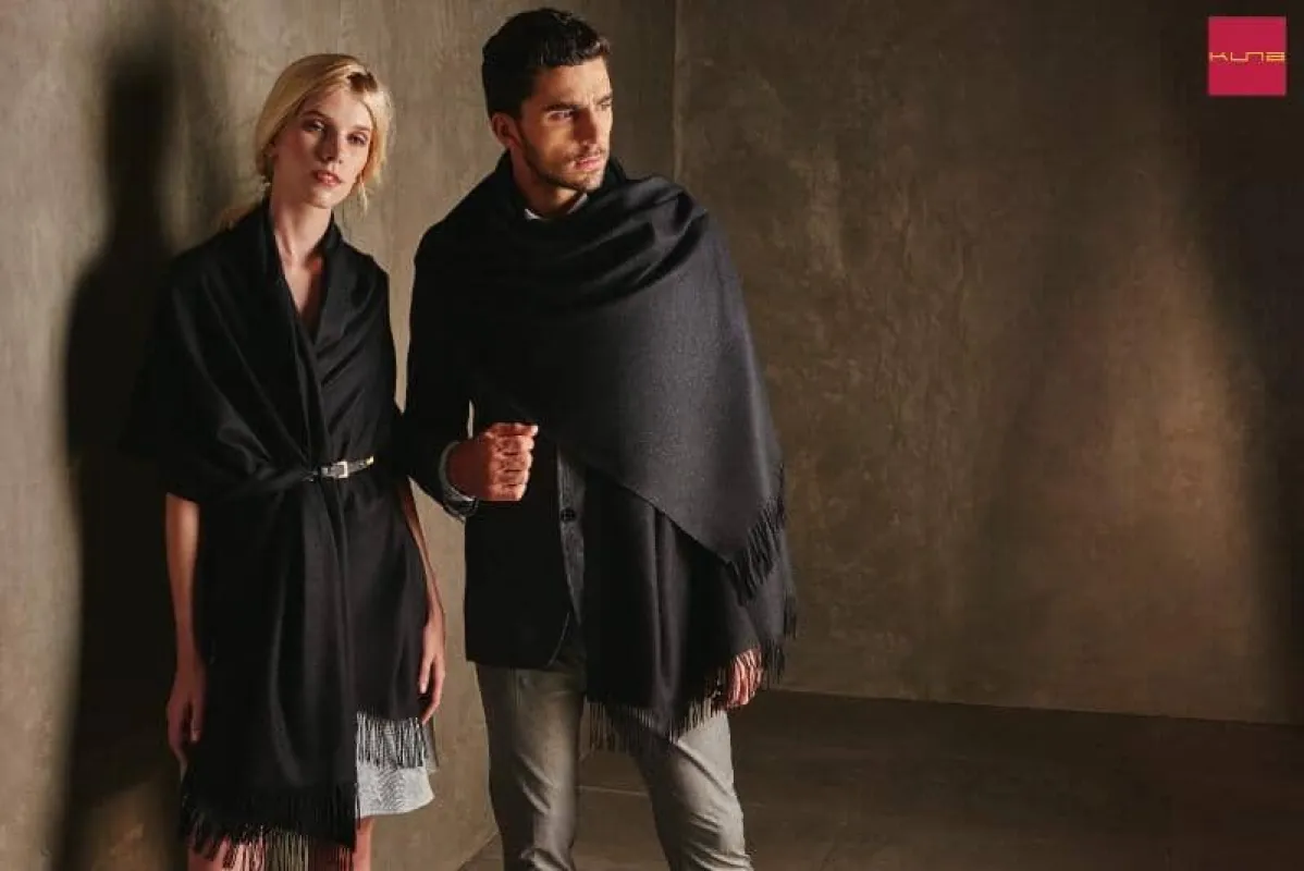 BELLINZONA 100% Vicuna Shawl made by Artist Couture